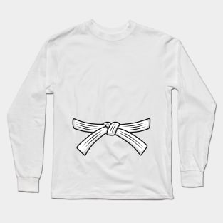 ITF Taekwon-Do costume white belt 10th gup test Long Sleeve T-Shirt